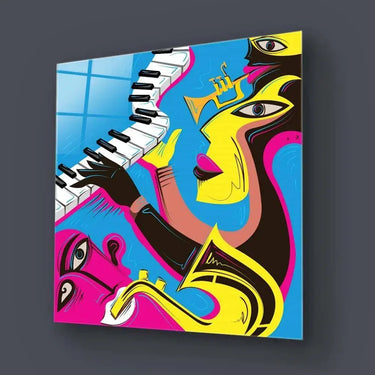 Abstract Jazz Band Glass Wall Art - DIY - CreoGlass®