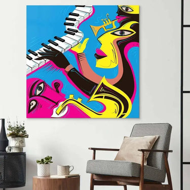 Abstract Jazz Band Glass Wall Art - DIY - CreoGlass®
