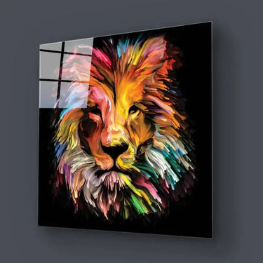 Abstract Red Lion Glass Wall Art - DIY - CreoGlass®