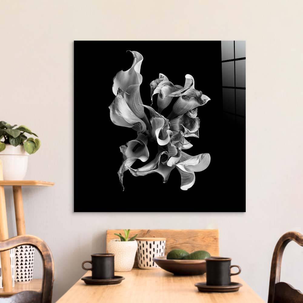 Abstract White Calla Glass Wall Art - DIY - CreoGlass®