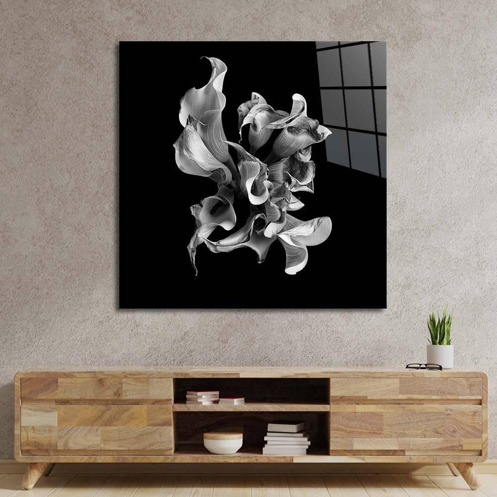 Abstract White Calla Glass Wall Art - DIY - CreoGlass®