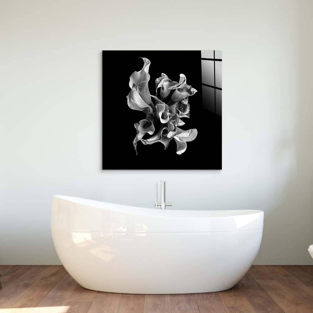 Abstract White Calla Glass Wall Art - DIY - CreoGlass®