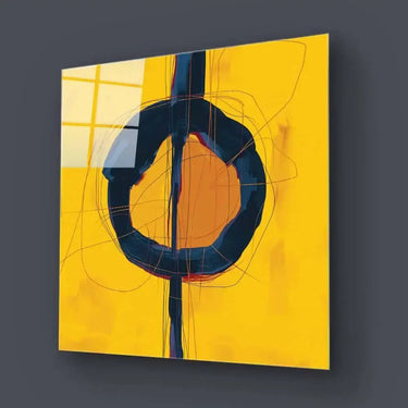Abstract Yellow Ochre Glass Wall Art - DIY - CreoGlass®