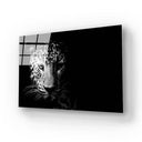 Black and White Leopard Glass Wall Art - DIY - CreoGlass®