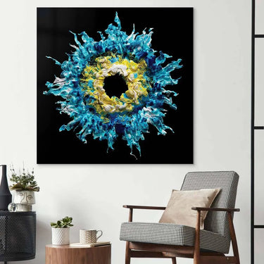 Blue Iris Glass Wall Art - DIY - CreoGlass®