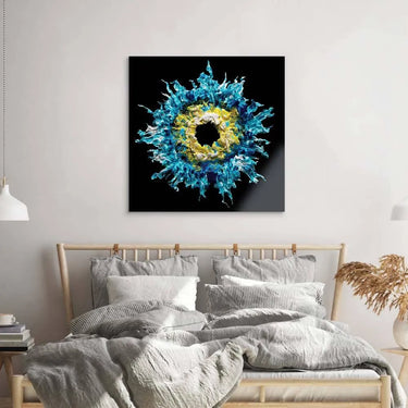 Blue Iris Glass Wall Art - DIY - CreoGlass®