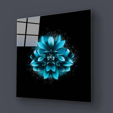 Blue Lotus Glass Wall Art - Square Sizes - DIY - CreoGlass®