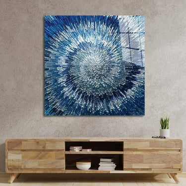 Blue Spiral Glass Wall Art - DIY - CreoGlass®