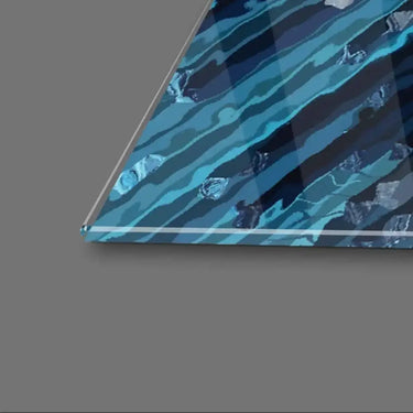 Blue Spiral Glass Wall Art - DIY - CreoGlass®