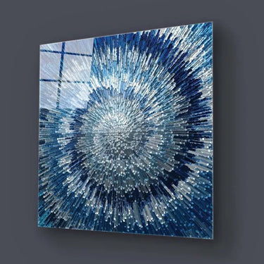 Blue Spiral Glass Wall Art - DIY - CreoGlass®