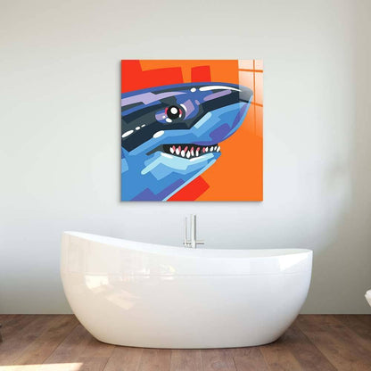Charming Shark Glass Wall Art - DIY - CreoGlass®