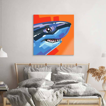 Charming Shark Glass Wall Art - DIY - CreoGlass®