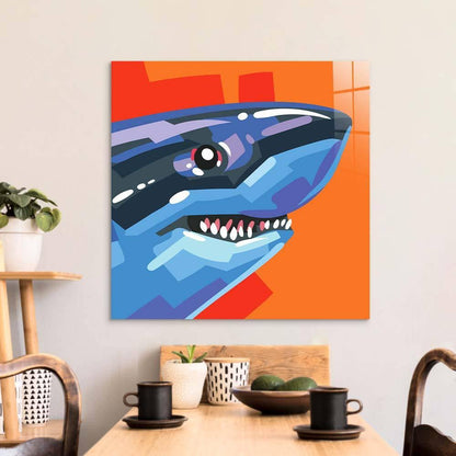Charming Shark Glass Wall Art - DIY - CreoGlass®