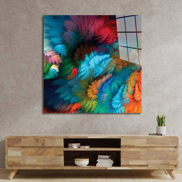 Colourful Leaves Glass Wall Art - DIY - CreoGlass®