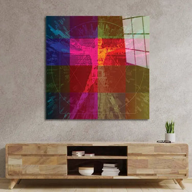 Colourful Virtuvian Man Glass Wall Art - DIY - CreoGlass®