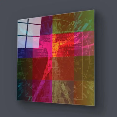 Colourful Virtuvian Man Glass Wall Art - DIY - CreoGlass®