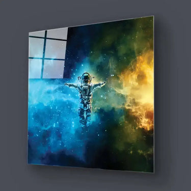 Cosmonaut in Space Classic Glass Wall Art - DIY - CreoGlass®