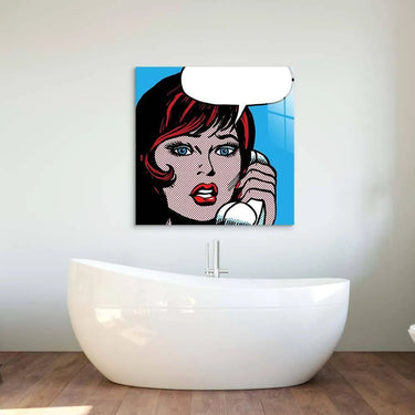 Distress Call Retro Glass Wall Art - DIY - CreoGlass®