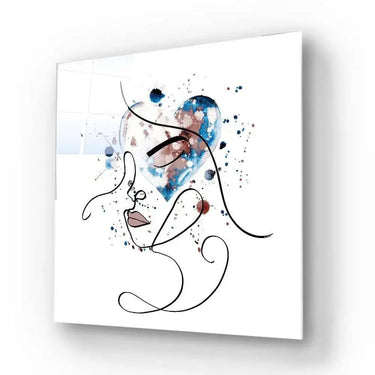 Female Portrait Watercolour Glass Wall Art - DIY - CreoGlass®