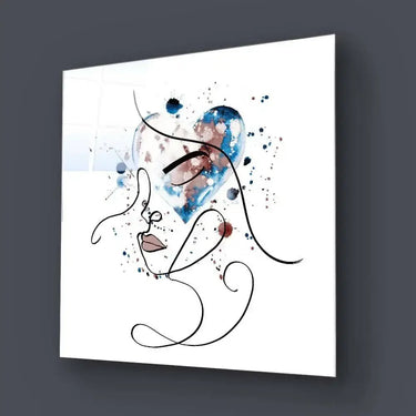 Female Portrait Watercolour Glass Wall Art - DIY - CreoGlass®