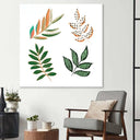 Geometric Painted Leaves Glass Wall Art - DIY - CreoGlass®