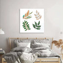 Geometric Painted Leaves Glass Wall Art - DIY - CreoGlass®