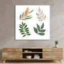 Geometric Painted Leaves Glass Wall Art - DIY - CreoGlass®