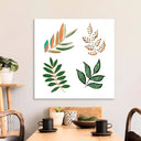 Geometric Painted Leaves Glass Wall Art - DIY - CreoGlass®