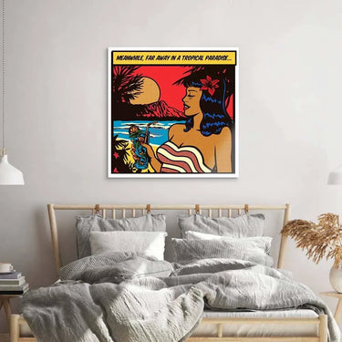 Girl in Paradise Retro Glass Wall Art - DIY - CreoGlass®