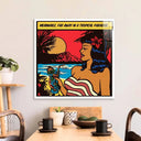Girl in Paradise Retro Glass Wall Art - DIY - CreoGlass®