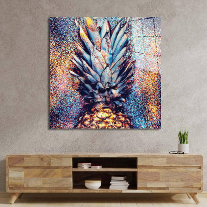 Glitter Pineapple Glass Wall Art - DIY - CreoGlass®