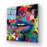 Graffiti Coloured Lips Glass Wall Art - DIY - CreoGlass®