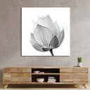 Lotus Black & White 2 Glass Wall Art - DIY - CreoGlass®
