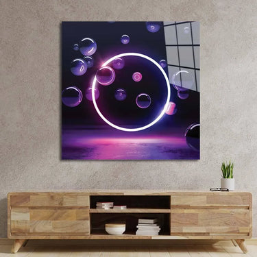 Neon Bubbles Glass Wall Art - DIY - CreoGlass®