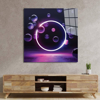 Neon Bubbles Glass Wall Art - DIY - CreoGlass®