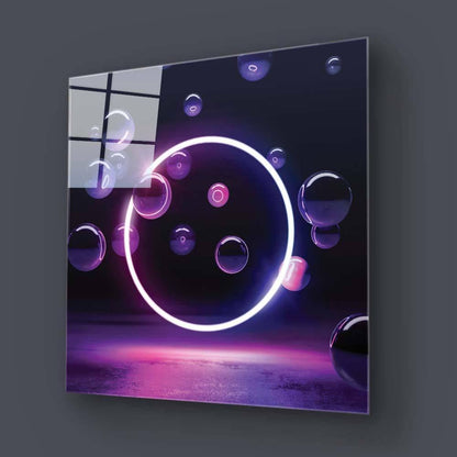 Neon Bubbles Glass Wall Art - DIY - CreoGlass®