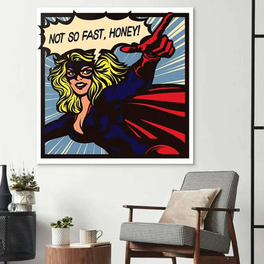 Not So Fast, Honey Retro Glass Wall Art - DIY - CreoGlass®
