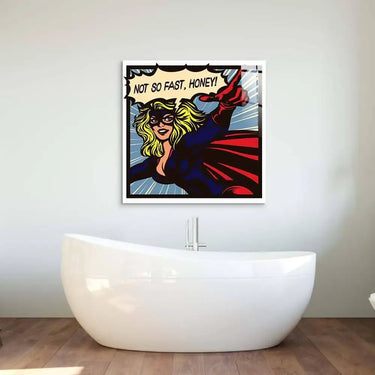 Not So Fast, Honey Retro Glass Wall Art - DIY - CreoGlass®