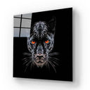 Orange Eyes Panther Glass Wall Art - DIY - CreoGlass®