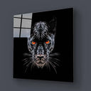 Orange Eyes Panther Glass Wall Art - DIY - CreoGlass®