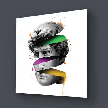 Pop Art David Glass Wall Art - DIY - CreoGlass®