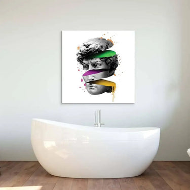 Pop Art David Glass Wall Art - DIY - CreoGlass®