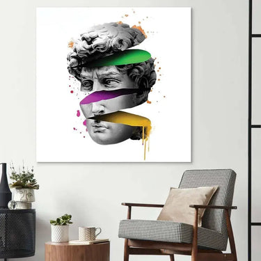 Pop Art David Glass Wall Art - DIY - CreoGlass®