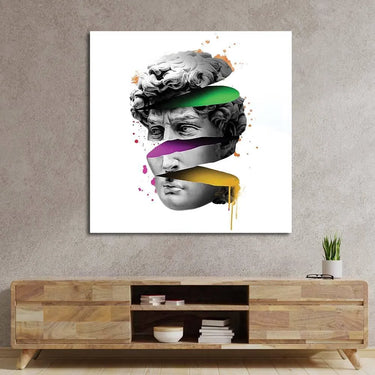 Pop Art David Glass Wall Art - DIY - CreoGlass®