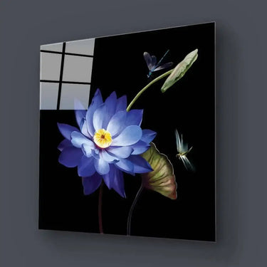 Purple Lotus Glass Wall Art - Square Sizes - DIY - CreoGlass®