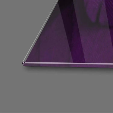 Purple Macaw Feathers Macro Photograph Glass Wall Art - DIY - CreoGlass®