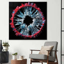 Red and Grey Iris Glass Wall Art - DIY - CreoGlass®