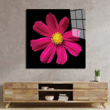 Red Daisy Glass Wall Art - Square Sizes - DIY - CreoGlass®