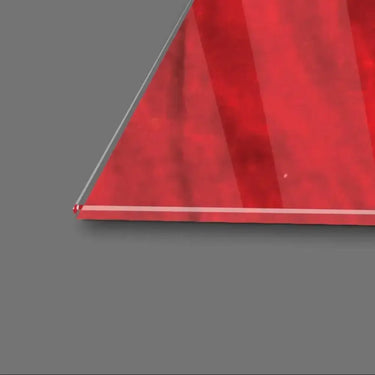 Red Paint Spiral Glass Wall Art - DIY - CreoGlass®