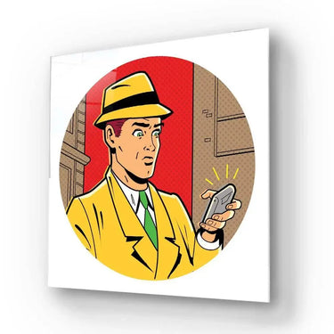 Retro Detective Glass Wall Art - DIY - CreoGlass®
